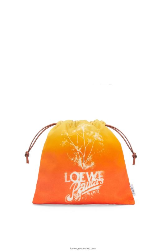 Loewe γυναίκες πουγκί με κορδόνι μάραθου σε καμβά RZR0J630 πορτοκάλι