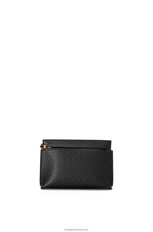 Loewe γυναίκες mini repeat t πουγκί σε ανάγλυφο μεταξωτό δέρμα μοσχαριού RZR0J610 μαύρος