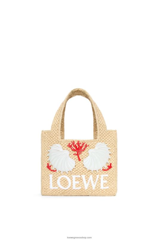 Loewe γυναίκες maruja mallo μίνι γραμματοσειρά tote σε raffia RZR0J112 φυσικός