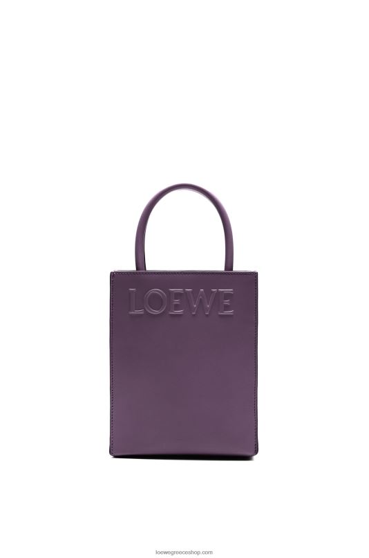 Loewe γυναίκες standard tote a5 σε κομψό δέρμα μόσχου RZR0J192 βαθιά μελιτζάνα