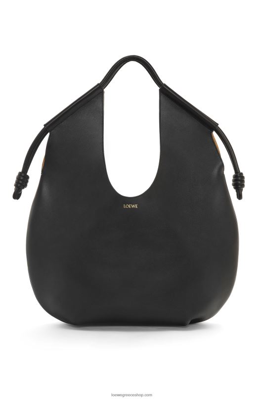 Loewe γυναίκες πασέο tote σε γυαλιστερή νάπα δέρμα μοσχαριού RZR0J132 μαύρος