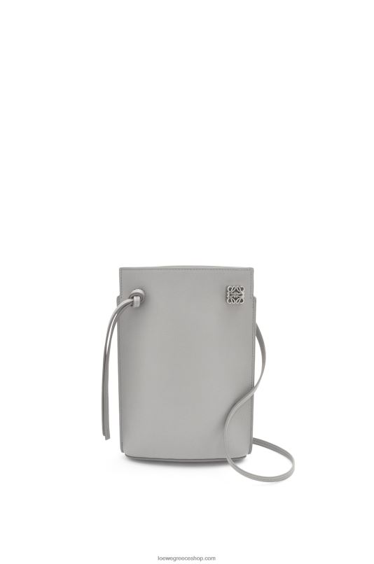 Loewe γυναίκες τσέπη με ζάρια σε κλασικό δέρμα μοσχαριού RZR0J572 μαργαριταρένιο γκρι