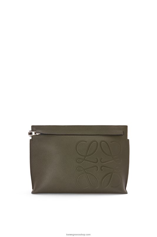 Loewe άνδρες σακουλάκι από δέρμα μοσχαριού RZR0J612 σκούρο χακί πράσινο