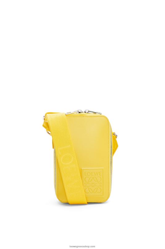 Loewe άνδρες κάθετη τσέπη χιαστί σε σατέν δέρμα μοσχαριού RZR0J614 κίτρινος
