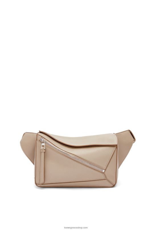 Loewe άνδρες μικρό παζλ bumbag σε κλασικό δέρμα μοσχαριού RZR0J562 άμμος