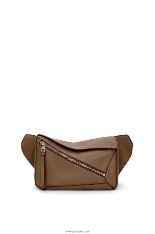 Loewe άνδρες μικρό παζλ bumbag σε κλασικό δέρμα μοσχαριού RZR0J564 χειμωνιάτικο καφέ