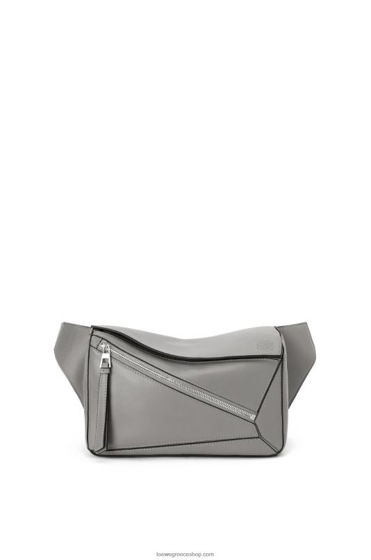 Loewe άνδρες μικρό παζλ bumbag σε κλασικό δέρμα μοσχαριού RZR0J565 γκρι ασφάλτου