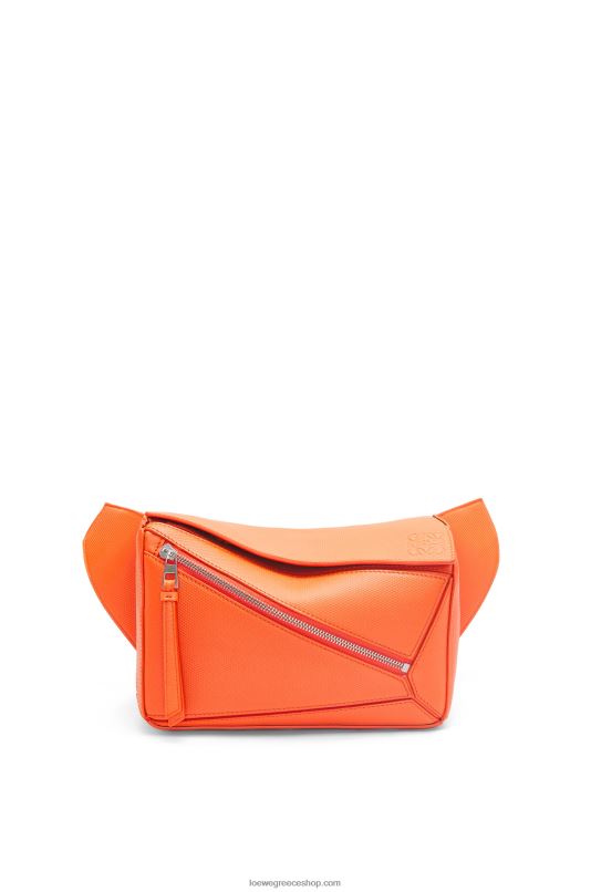 Loewe άνδρες μικρό παζλ bumbag σε διαμαντένιο δέρμα μόσχου RZR0J568 πορτοκάλι