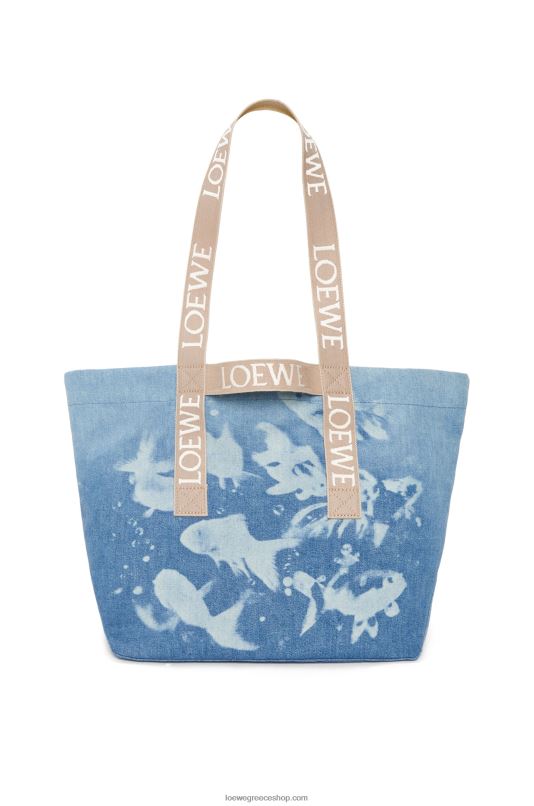 Loewe άνδρες πάσο shopper σε τζιν RZR0J67 γαλάζιο/φυσικό